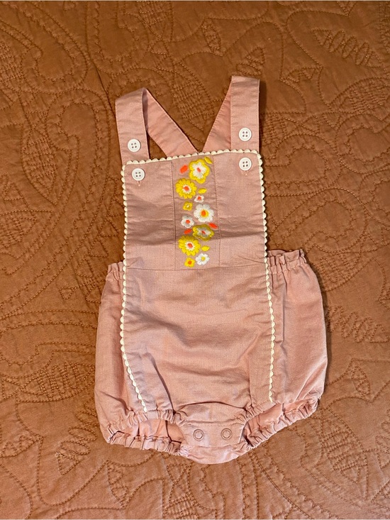 Baby Boden Other - Boden pink embroidered overalls- NWT